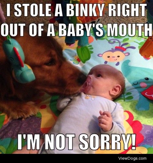 As easy as stealing binkies from a baby

He stole the Binkie!