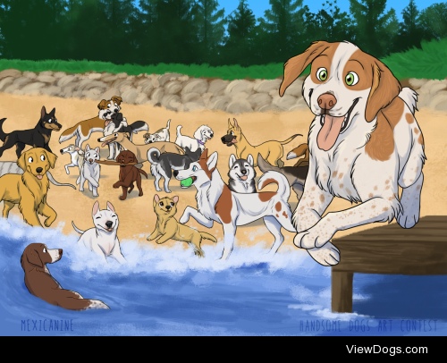 Handsomedogs’ Art Contest!Here are the top 10! There were a lot…